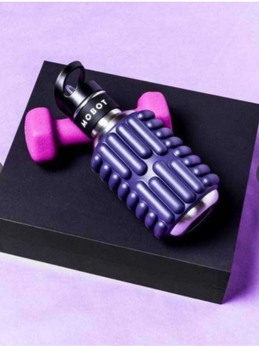 MOBOT Purple Textured Massage Roller Water Bottle